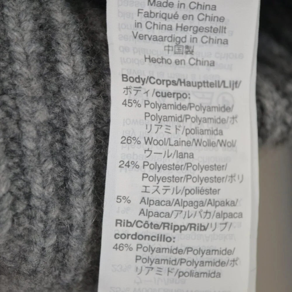 Madewell Wool Alpaca Blend Crewneck Pullover Sweater Womens M Long Sleeve Gray - Picture 7 of 9